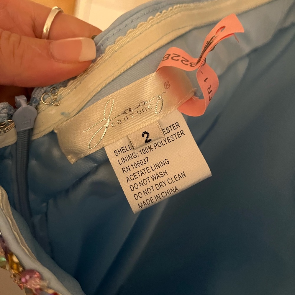 Light blue prom dress size 2 worn once